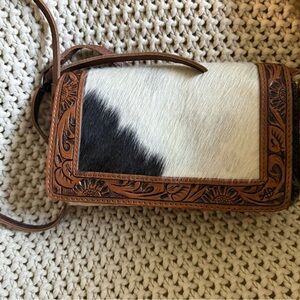 American Darling Cow Print Leather Crossbody Bag